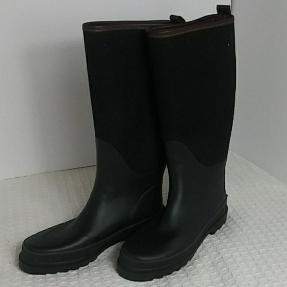 Lands End women rain rubber boots sz 9